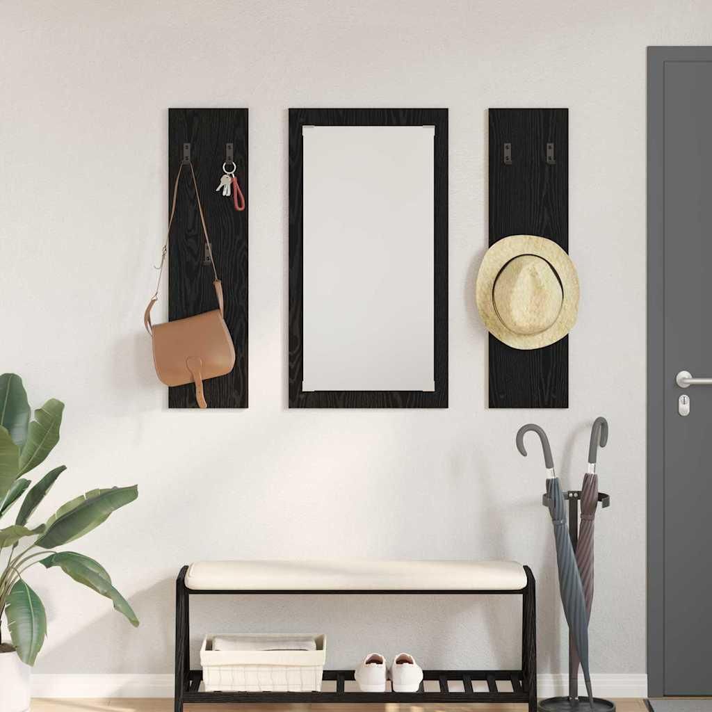Maison Exclusive - Wandmontierter nachttisch Schwarz Eichen-Optik 96 x 1,5 x 90 cm