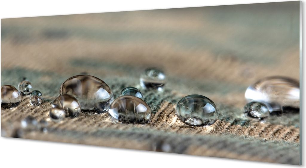 Glasbilder 125x50 Wandkunst Tropfen Makro Material