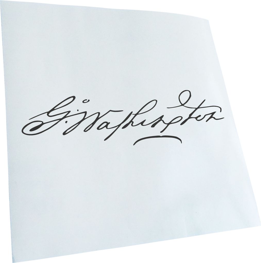 Kiwistar - Autoaufkleber - George Washington - Dunkelgrau - 24x6cm - Aufkleber für Auto, Laptop, Fahrrad, LKW, Motorrad mehrfarbig JDM Decal Racing
