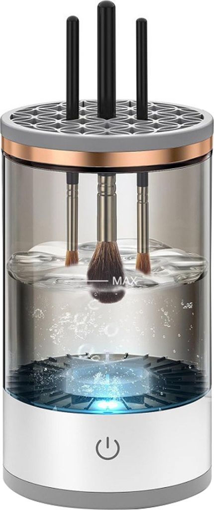 Elektrischer Make-up-Pinselreiniger USB Automatische Kosmetikpinsel-Reinigungsmaschine Multifunktions-Sch?nheitspinsel-Trocknerhalter Beh?lterwasch...