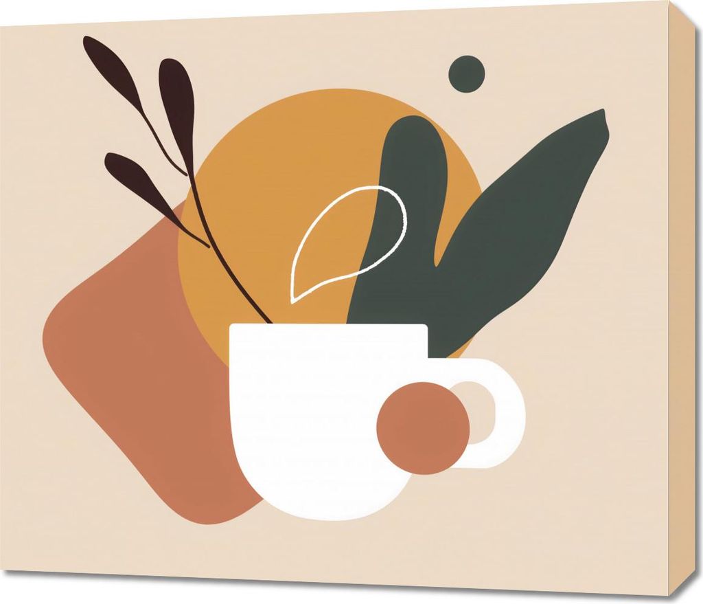 Bild 70x60cm Morgenkaffee