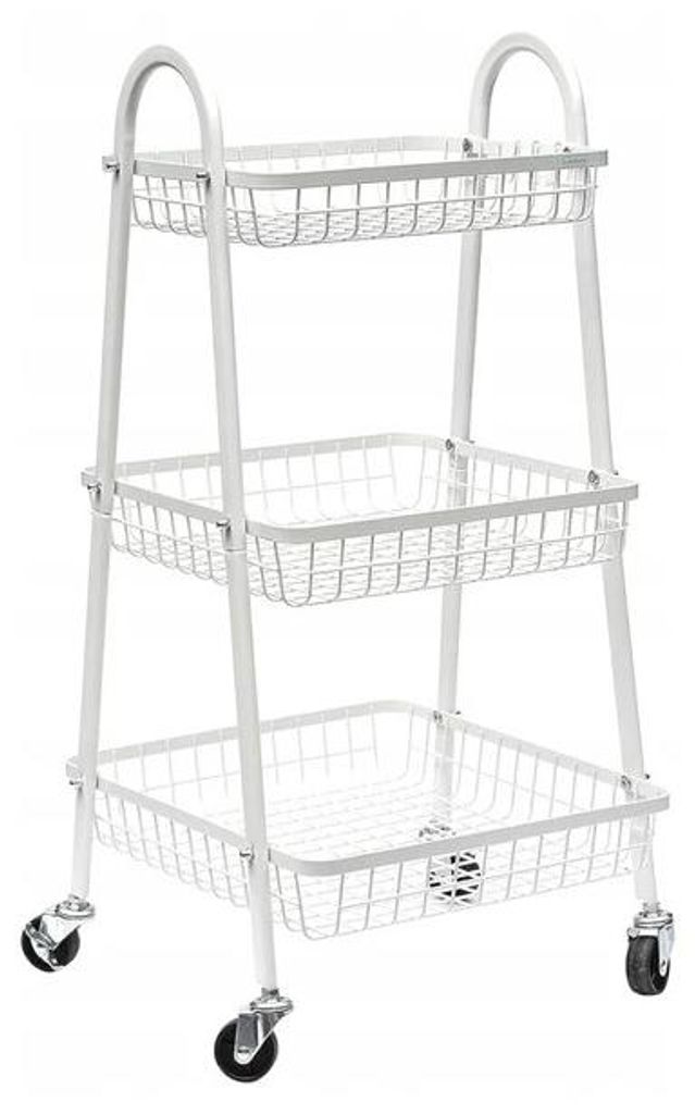 Verk 27489 Třípatrový kovový regál na kolečkách 78 x 40 x Obrázek produktu 