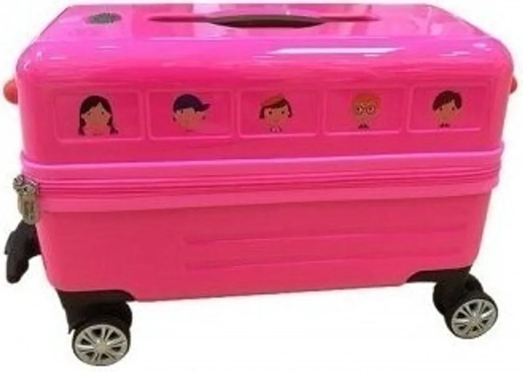Troller enfant Bus Scolaire Rose : fini les bagages lourds et tristes