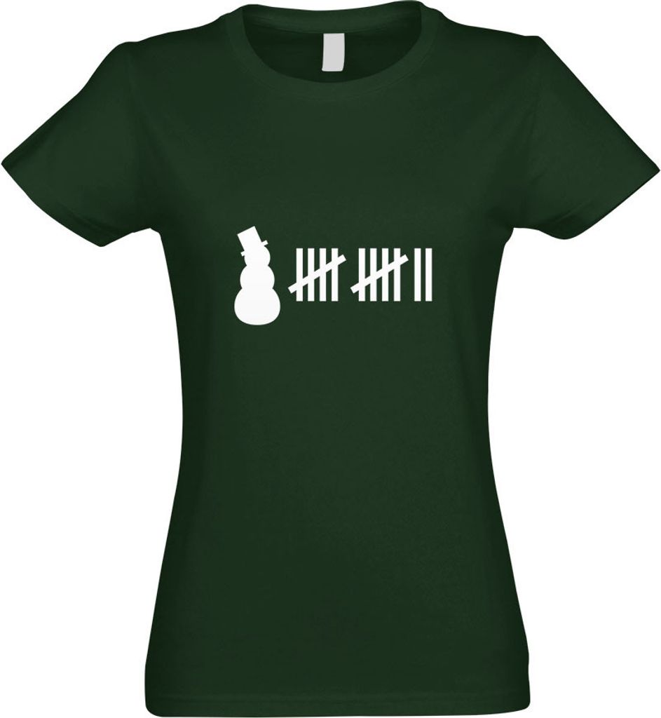 Kiwistar - T-Shirt tailliert - Damen - flaschengrün - Schneemann Killer - mit Motiv Bedruckt - Funshirt Design - Sport - Freizeit - Damen - XL
