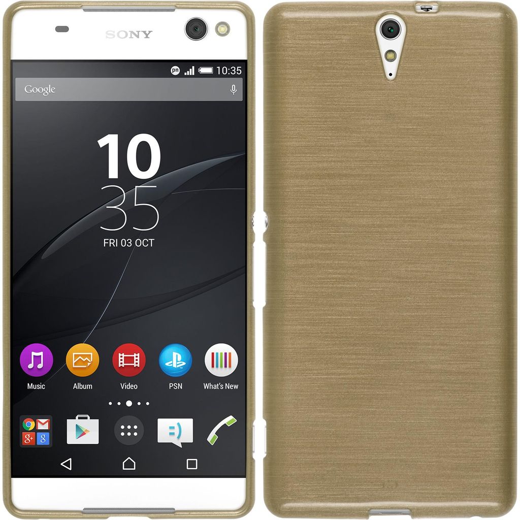 PhoneNatic Case kompatibel mit Sony Xperia C5 Ultra - gold Produktbild 