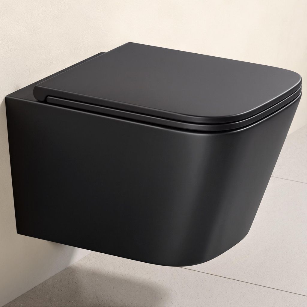 doporro Hänge-WC Spülrandlos Hänge-Toilette mit Tiefspüler Produktbild 