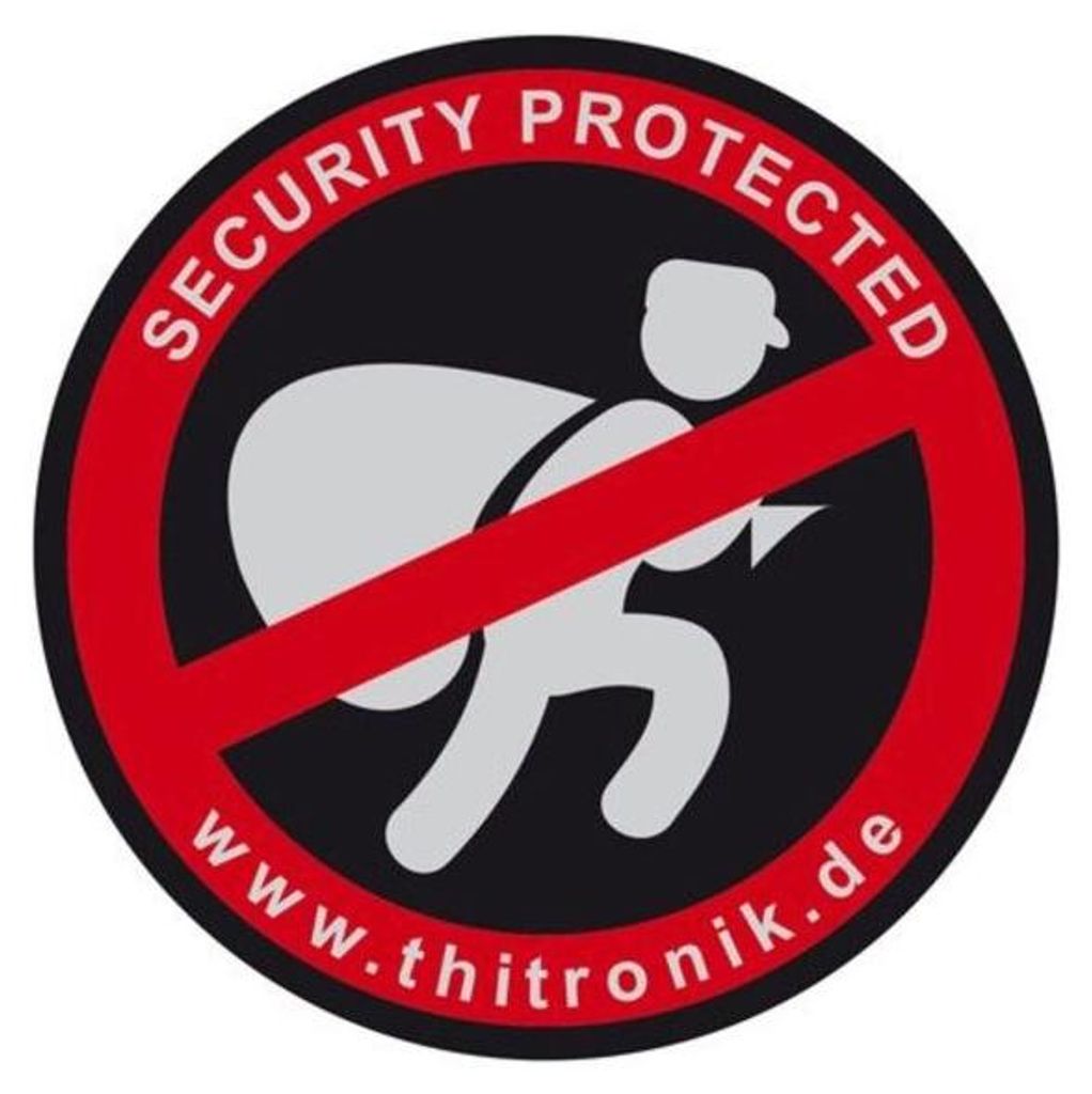 Thitronik 100940 Warnaufkleber "SECURITY PROTECTED" 3 St. Image du produit 