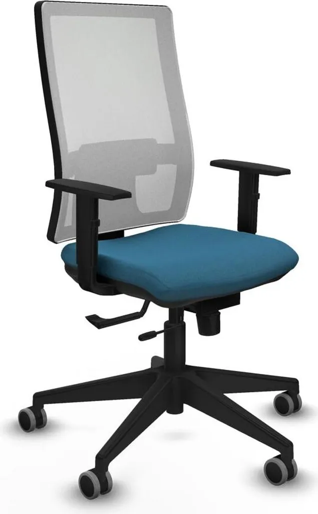 Siège de bureau ergonomique Piqueras y Crespo 1D066G0 blanc et vert pétrole