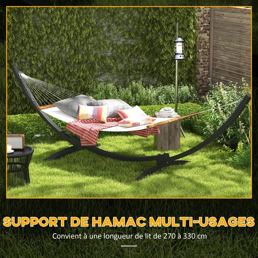Support de hamac stable en acier époxy pour éviter fixations murales - 4