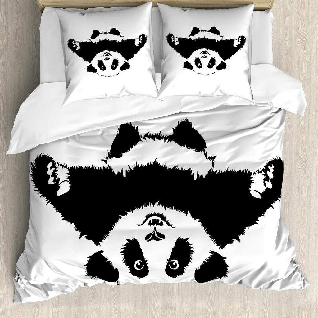 Copripiumino Panda Antiacaro ABAKUHAUS 200x200 con Federe 80x80