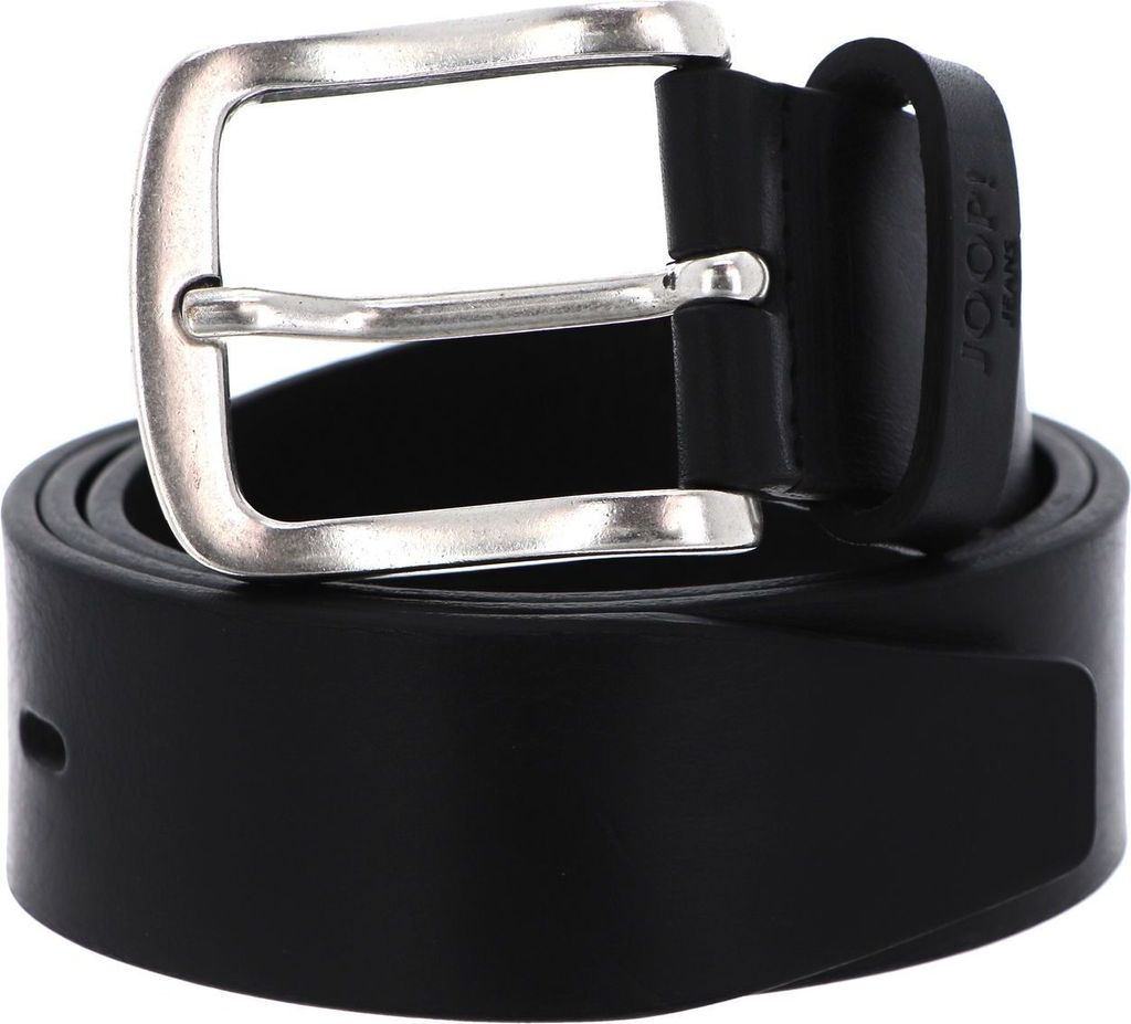 JOOP! Leder Gürtel Jeans Belt 4,0 CM W100 Black-Silver schwarz
