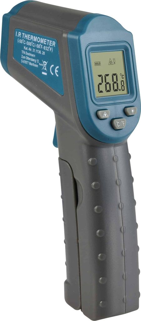 Infrarot-Thermometer von -50 bis +500°C, zum Messen der Produktbild 