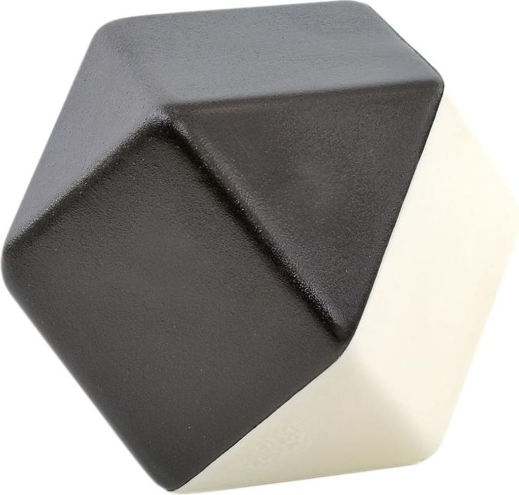 Bliteball Sportspiel, 12-eckiger Schaumstoffball, schwarz/weiß, Ø 23 cm, H 7,5 cm
