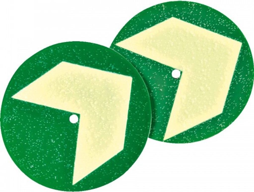 PERMALIGHT power langnachleuchtend Ronden, für Gitterroste, mit Pfeil, Alumin...