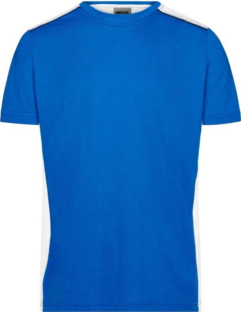 Men's Workwear T-Shirt - COLOR - royal/white, Gr. XL