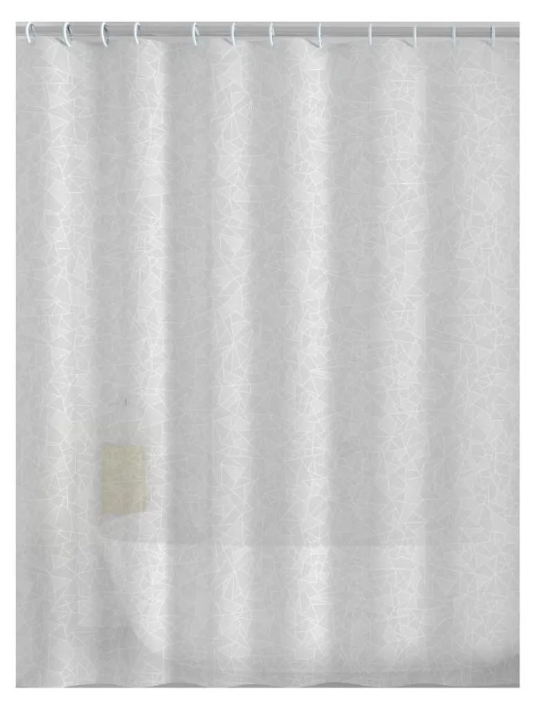 Rideau de douche imperméable Prisma blanc PEVA épais 240 x 200 cm