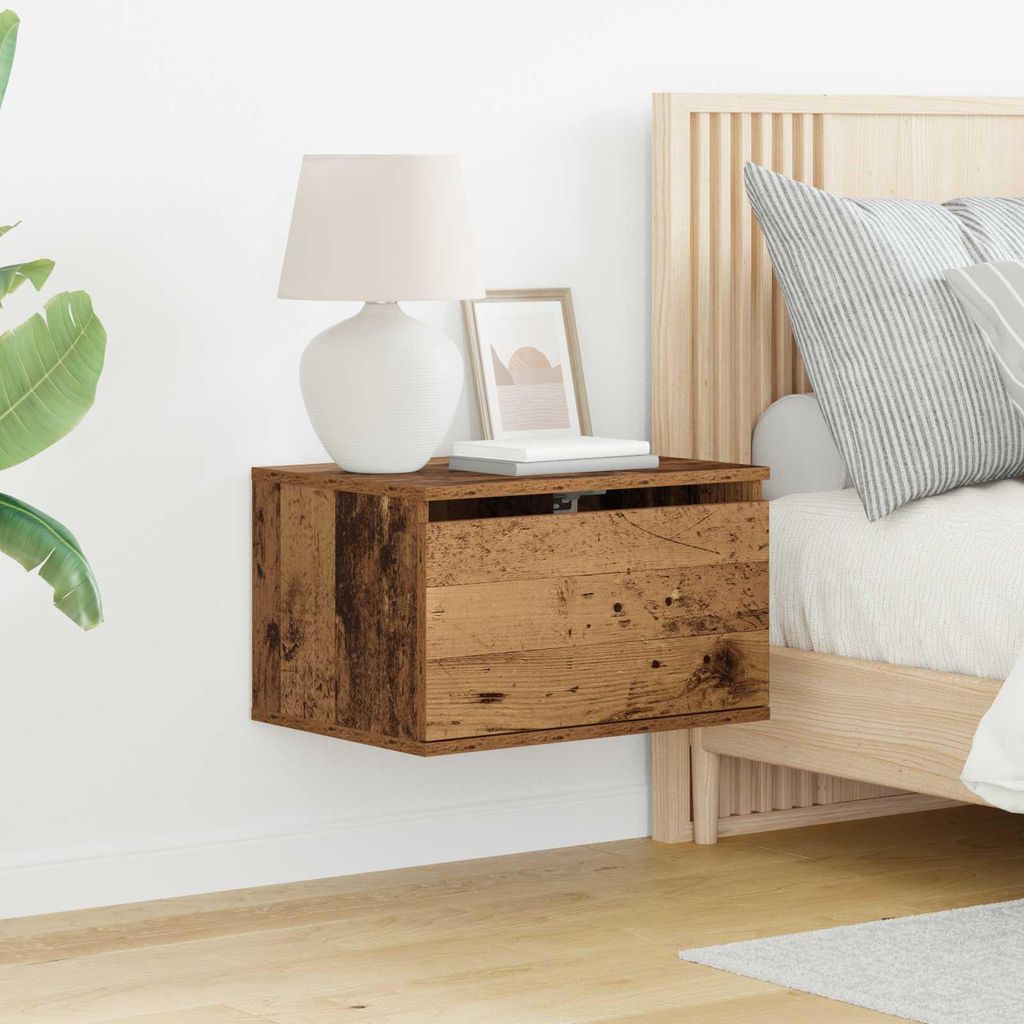 Maison Exclusive - Wandmontiertes Nachttischchen Altholz 50 x 36 x 30 cm