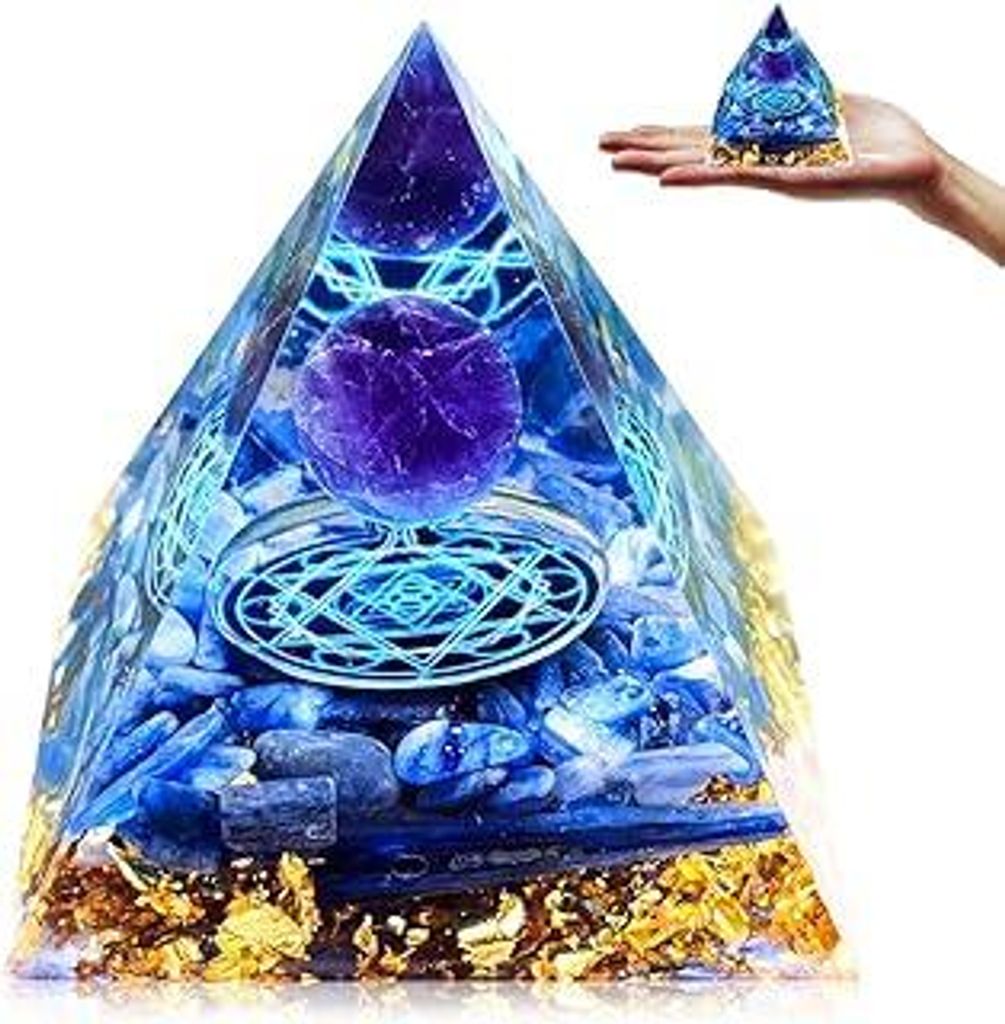 Orgonit Pyramide,Edelsteine Heilsteine,Orgon Pyramide,Reiki Chakra Steine,Kristall Steine für Chakra-Heilung,Meditation, Yoga,Esoterik Geschenke (...