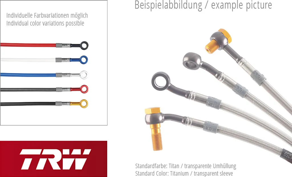 Conduite de frein TRW Mch431V1 : durite aviation inox haute performance