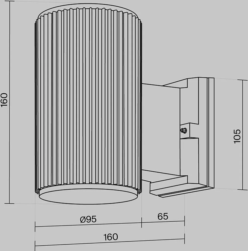 Applique murale extérieur Maytoni RANDO noire E27 IP54 design industriel - 3