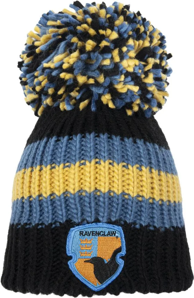 Bonnet Harry Potter TA14029 à Pompon Unisexe Noir Bleu Jaune Taille Unique
