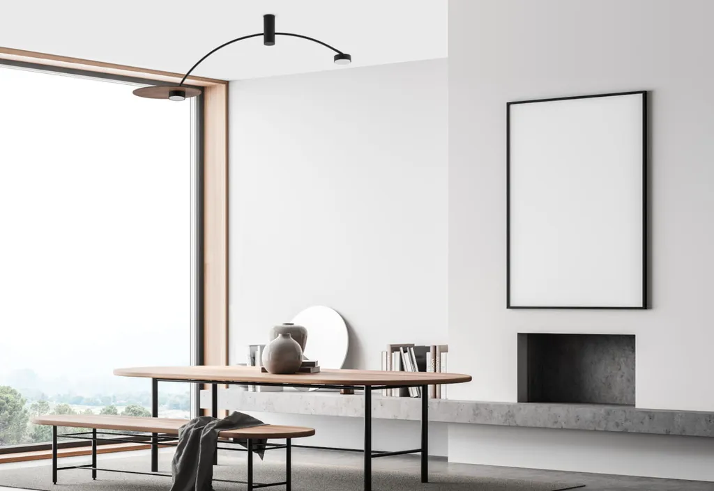 Plafonnier HEFT 110cm : Éclairage Design pour Plafonds Bas et Grands Espaces - 4