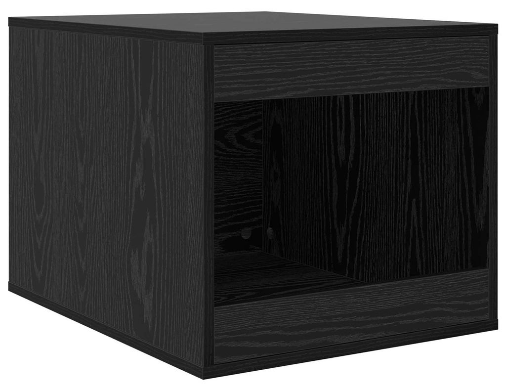 Katzenstreu Box Umzäunung Schwarz Eichen-Optik 47 x 59 x 42 cm