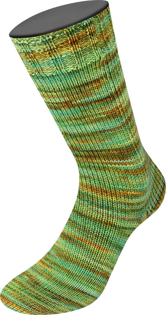Lana Grossa - Vintage Socks Multi 1054 frühlingsgrün jade senf oliv ocker