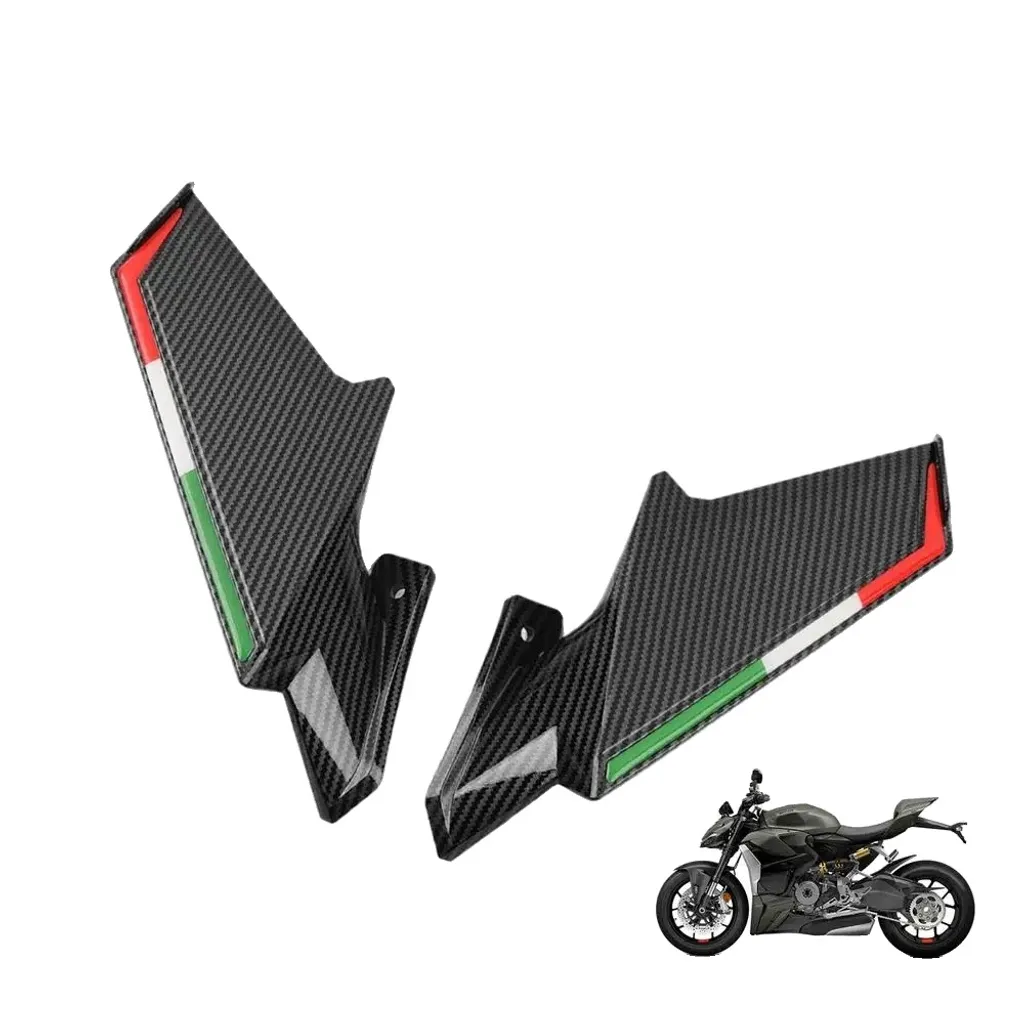 Spoiler Alare Moto Fibra Carbonio Nero B - Winglet Aerodinamiche 2026