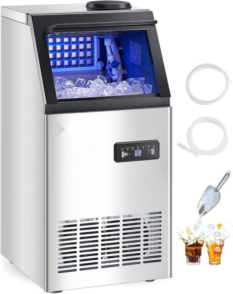 Kommerzielle Eisbereiter Eismaschine - Produktion 54,43kg pro Tag - Selbstreinigungs-Funktion - Ideal für Bars und Gaststätten