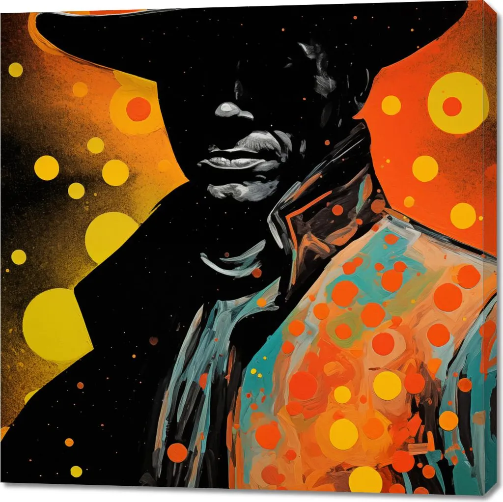 Image 100 x 100 cm Cowboy de l'espace - Décoration Murale sur Toile
