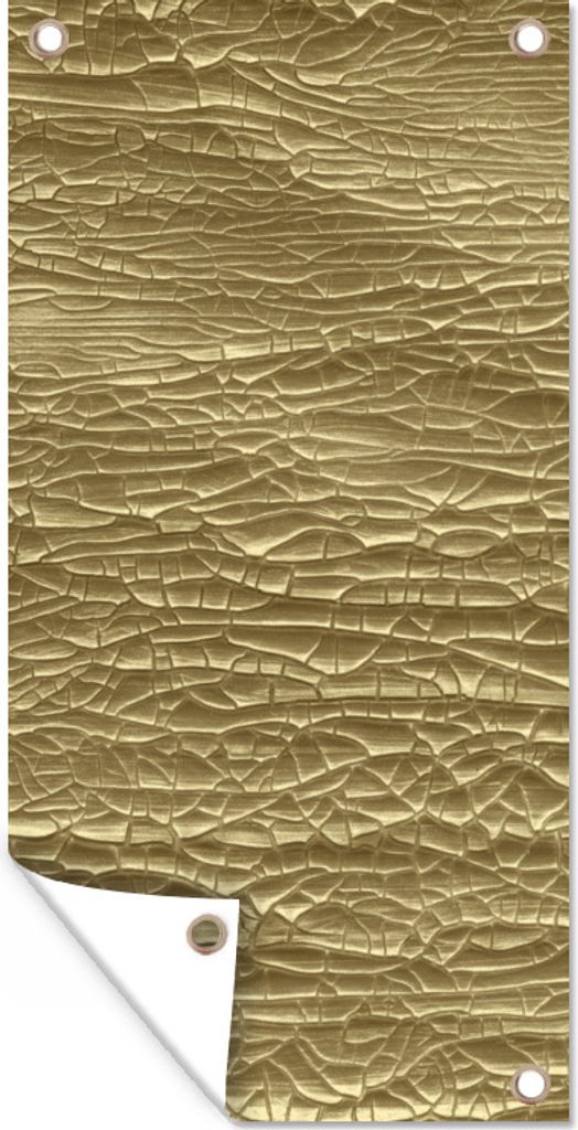 MuchoWow 30x60 cm Outdoor-Poster Gartendeko Sichtschutz Garten Poster für den Garten Gold - Farbe - Abstrakt