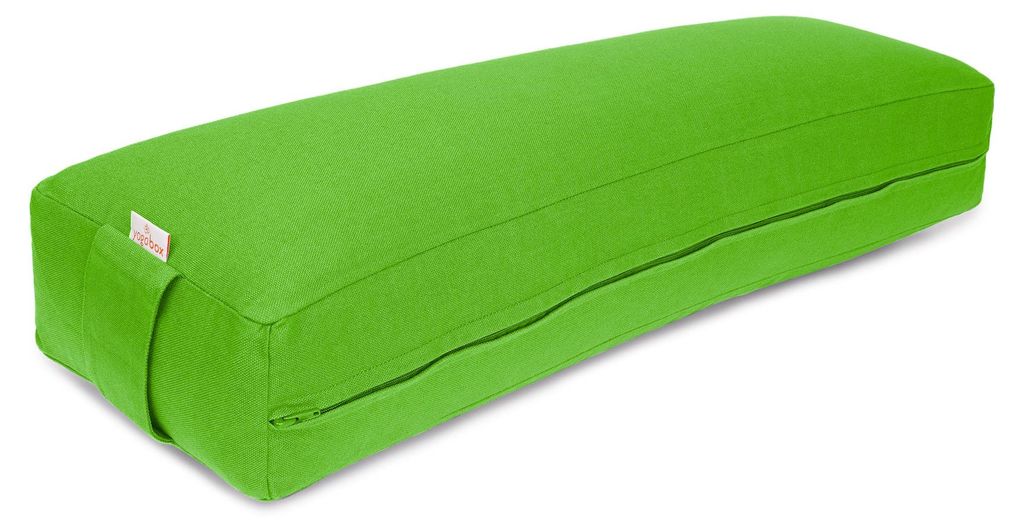 yogabox Pranayama Kissen BASIC - Apfelgrün 70 x 20 x 10 cm Buchweizenschalen