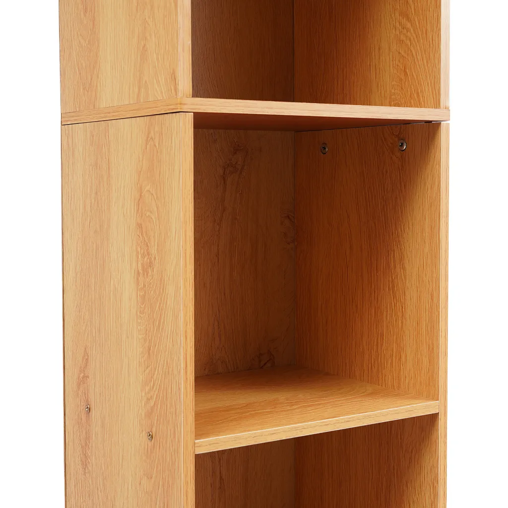 Bibliothèque étroite d'angle 152cm pour optimiser les coins perdus chêne