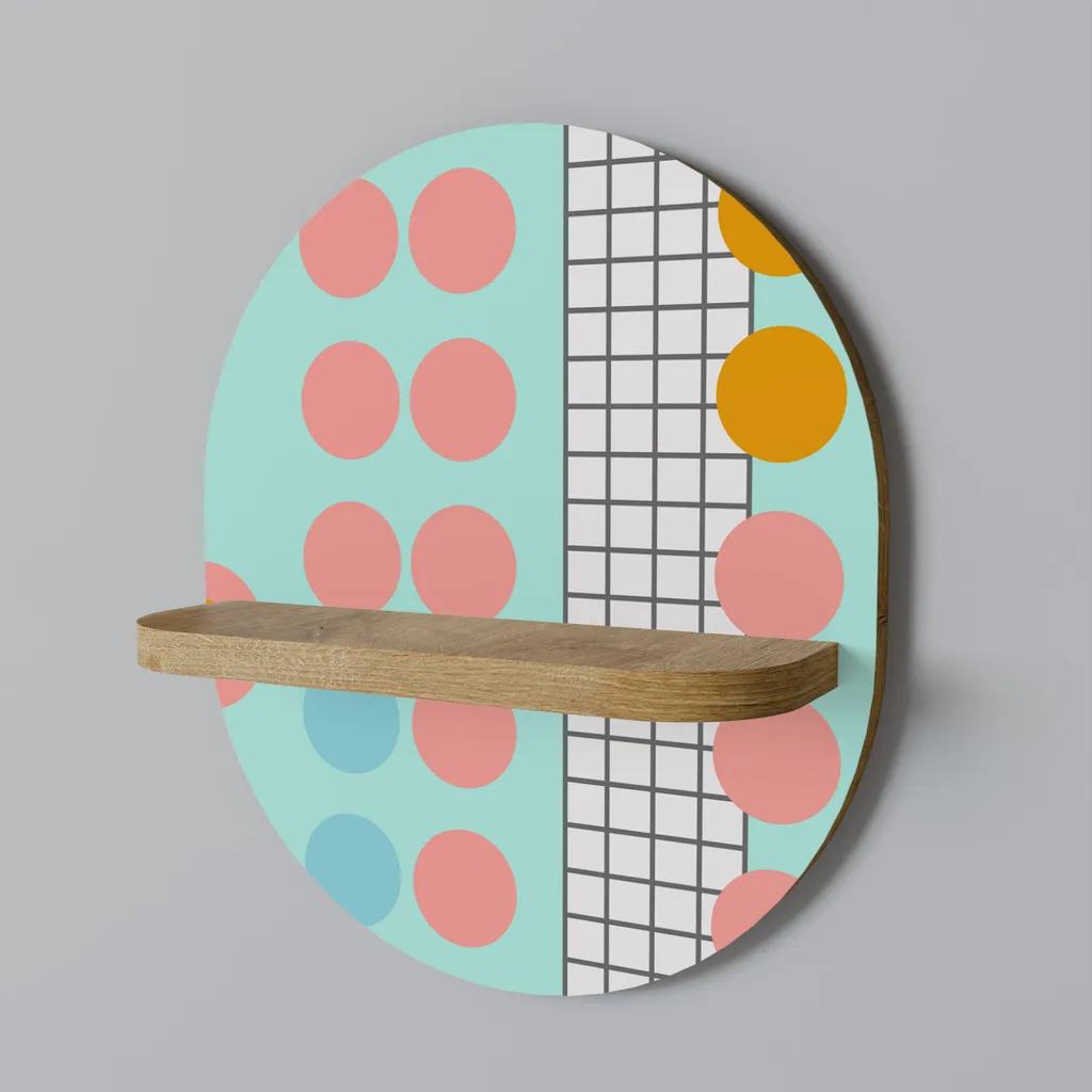 Scaffale Ovale RETRO GRID: Design Anni '70 per la Casa Moderna