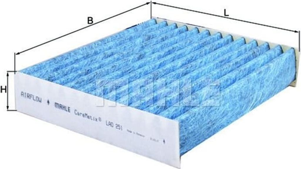 MAHLE Innenraumfilter LAO 251 Pollenfilter für MITSUBISHI COLT VI (Z3A, Z2A) Aktivkohle