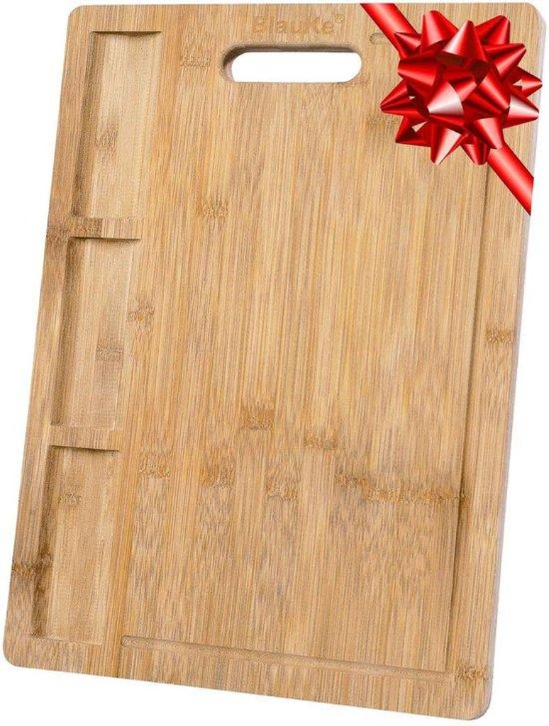 Holzschneidebrett mit Saftaufnahme 43x32cm für Küche Produktbild 