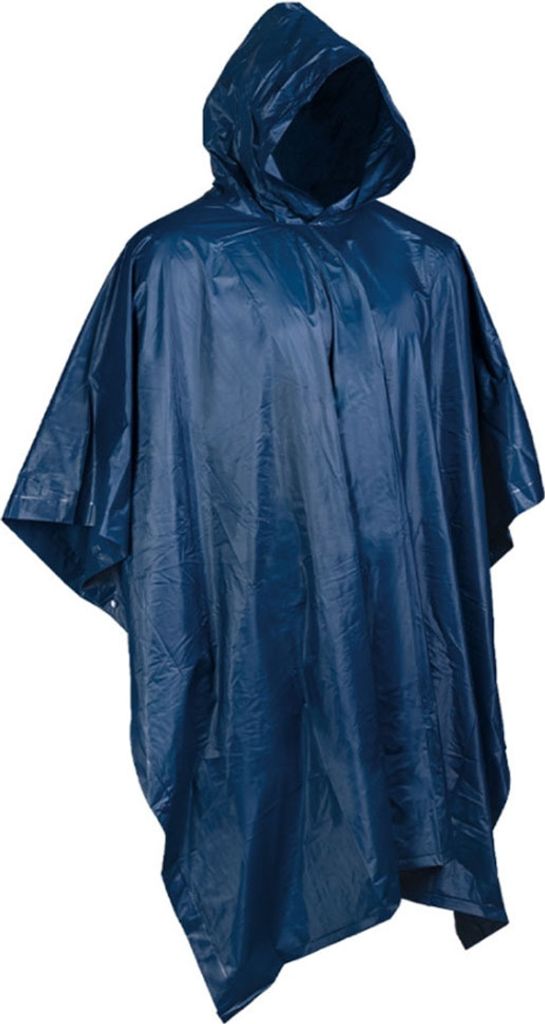 Wasserdichter Regenponcho mit Kapuze in navy-Blau #39166 Produktbild 