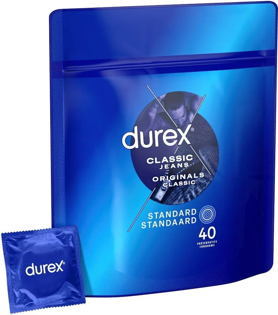 Durex Classic Natural Préservatifs Lubrifiés - Confort et Forme Pleasure