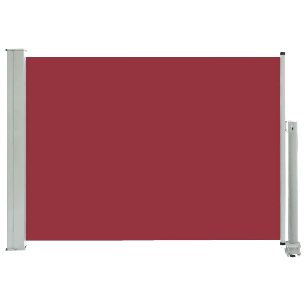 Paravent extérieur rétractable rouge 80x300 cm - Brise-vue pour terrasse