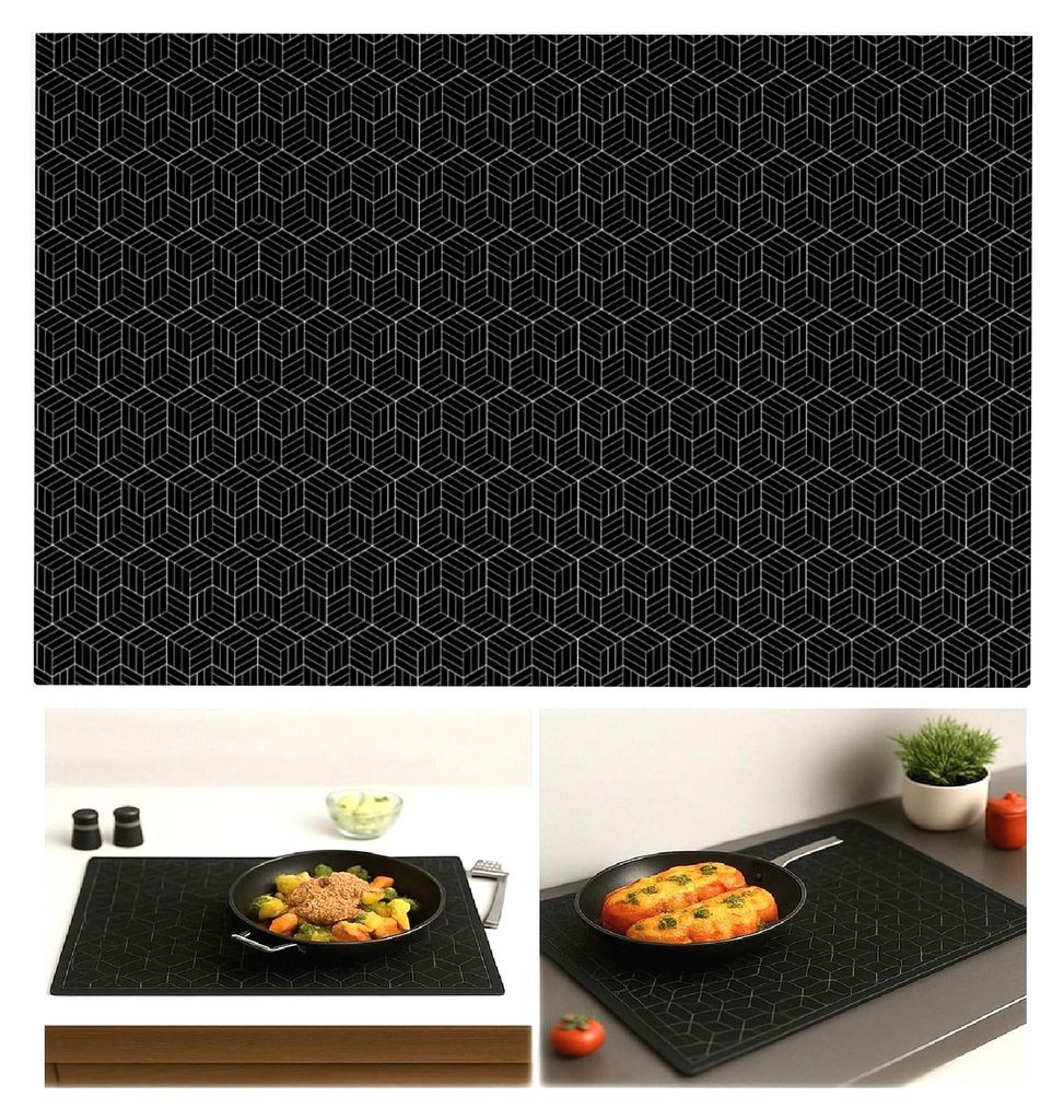 Silikon Induktionsmatte 52×78cm – Hitzebeständige Schutzmatte für Induktionskochfelder, Rutschfest und Kratzschutz für die Arbeitsplatte, Wie...