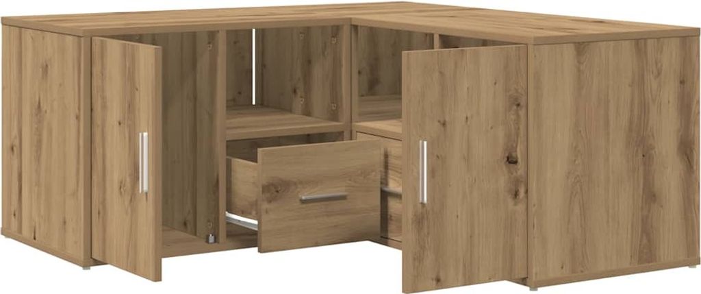 vidaXL Eckregal Artisan-Eichen-Optik 160x40x45 cm Produktbild 
