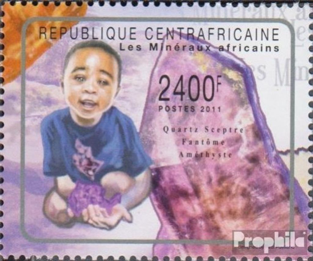 Briefmarken Zentralafrikanische Republik 2011 Mi 2962 (kompl.Ausg.) postfrisch Afrikanische Mineralien