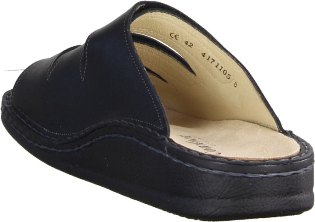 Finn Comfort Men's Mules - Black Leather Slip-On Comfort Shoes With Replaceable Massage Footbed (Size 12) - View #9