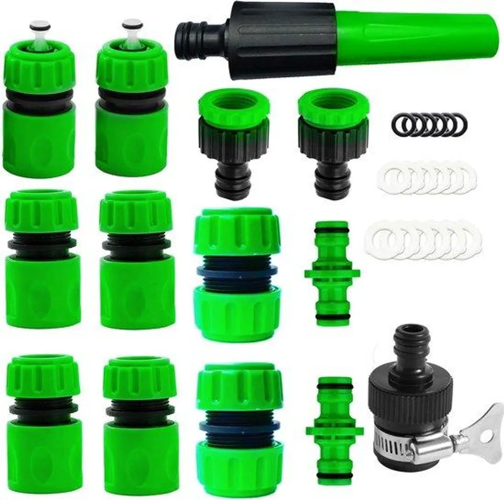 Réparer fuite tuyau d'arrosage avec ce kit de 14 raccords rapides et sûrs