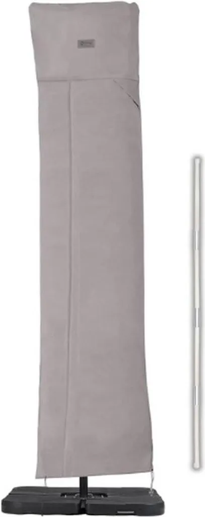 Housse parasol imperméable 260 cm en tissu Oxford gris anti-UV durable