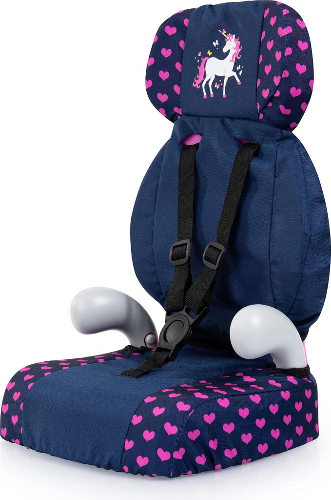 Bayer Design 67554AA Puppenautositz, mit Kopfstütze, Armlehne, Sitz für Puppen, Puppenzubehör, Einhorn