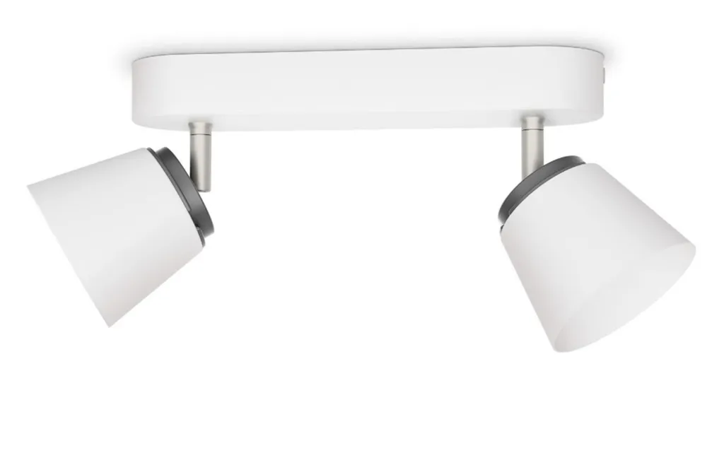 Spot LED Double Philips Dender Blanc 4W Métal Classe Énergétique A