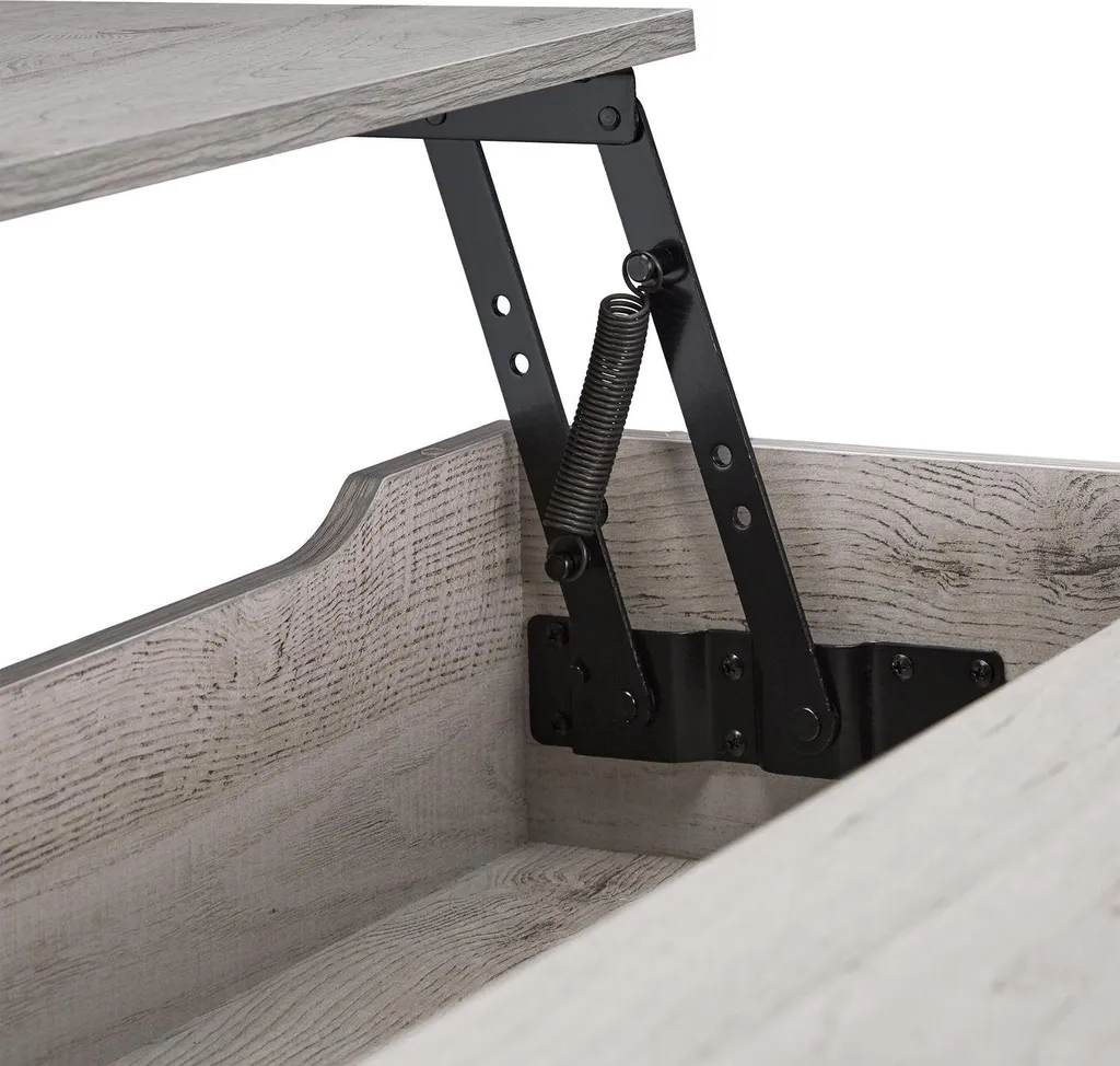 Table basse à plateau relevable bois et métal noir modèle XL Loft - 6