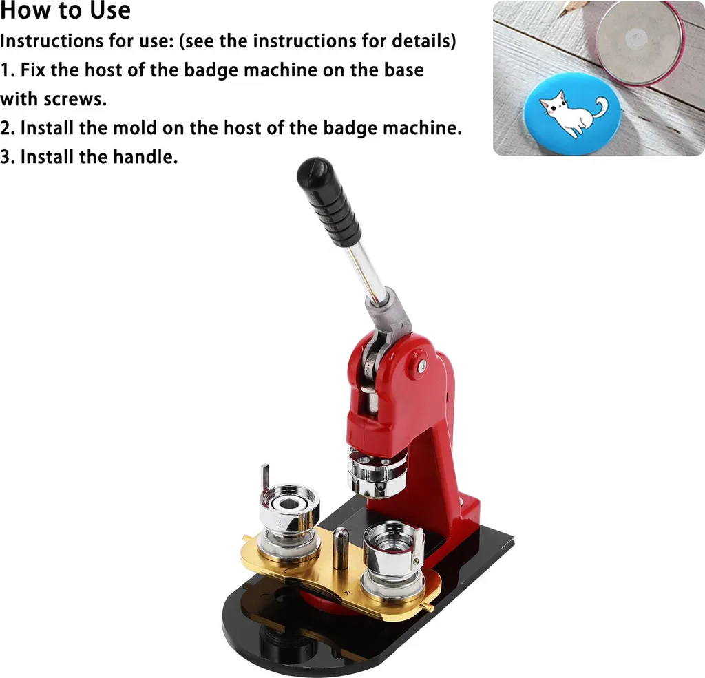 Machine à badge 32mm inox anticorrosion pour finitions DIY sans défaut - 18